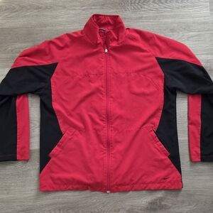VTG Nike Silver Tag Boys XL Red Black Full Zip Mesh Lined Track Windbreaker